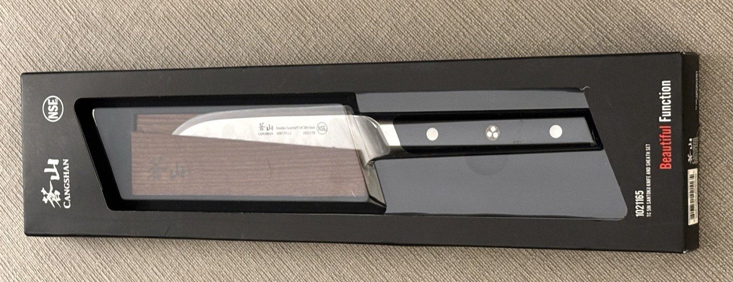 Cangshan TC Series 5-inch SANTOKU Knife Swedish Sandvik 14C28N Steel 1021165 NIB