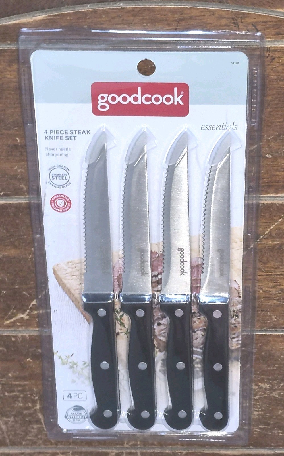 4pc Essentials Stainless Steel Steak Knife Set #54170