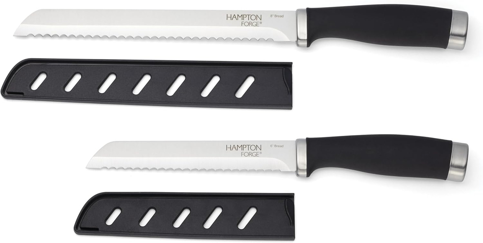 899370 Epicure Bread Knives with Blade Guards, Set of 2