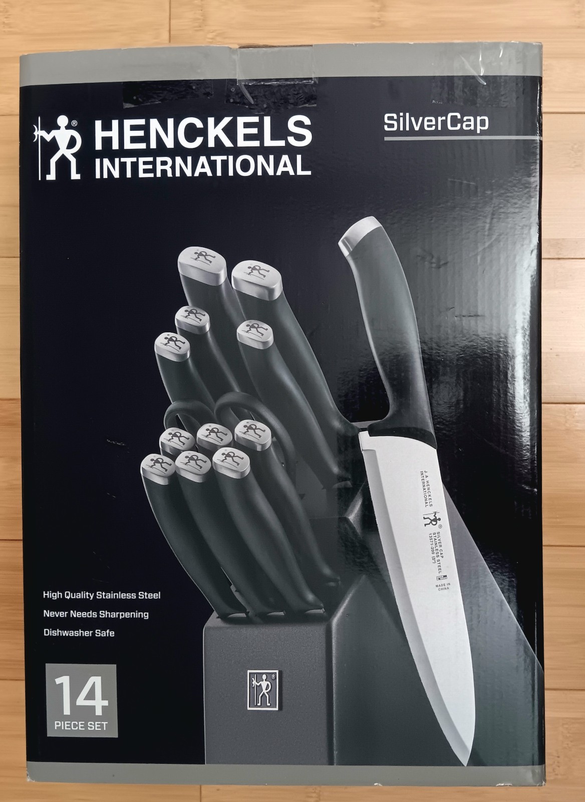 ZWILLING J.A. HENCKELS Silvercap 14 Piece Knife Block Set (NEW)