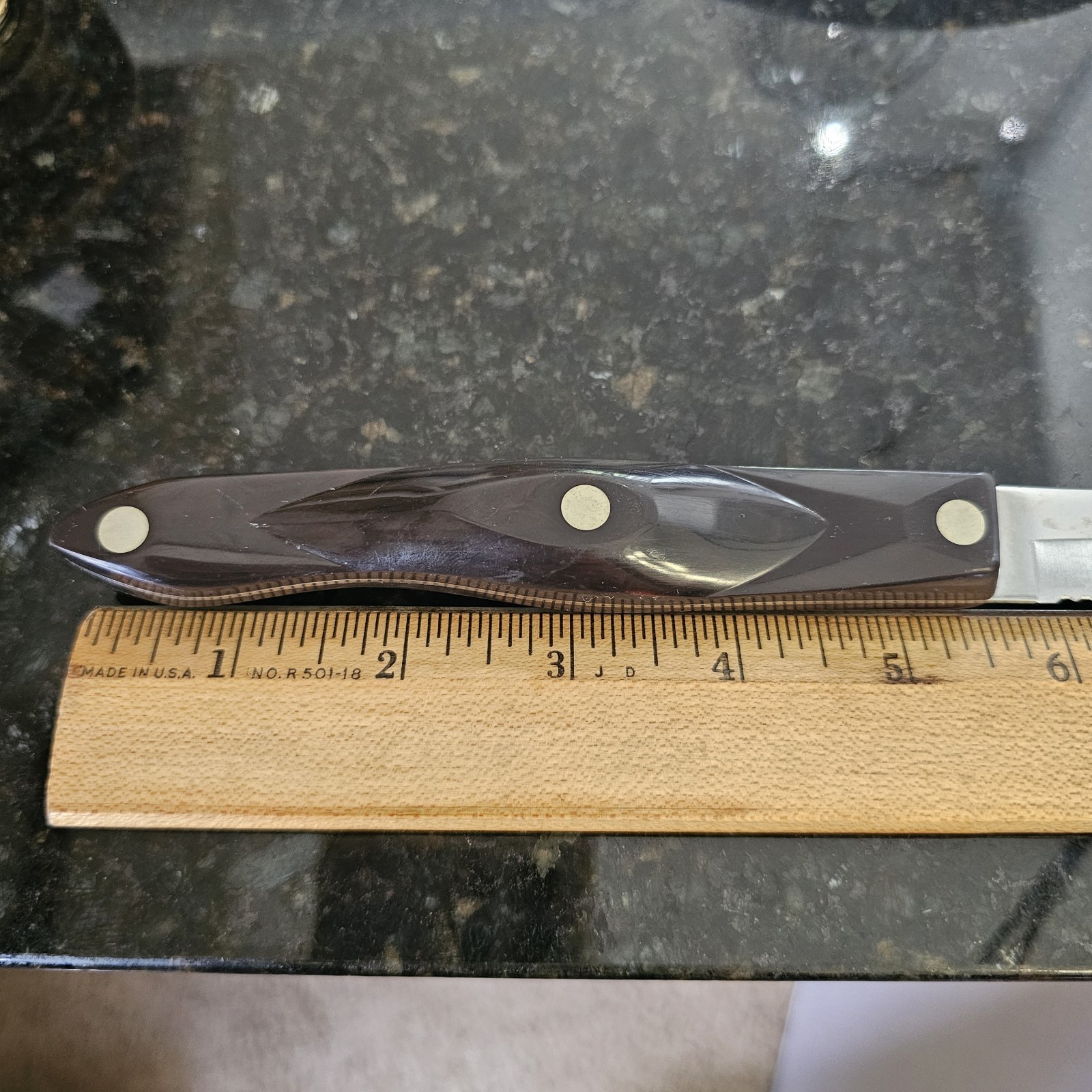 Cutco 1729 JI Petite Carver Knife – Classic Dark Brown Serrated