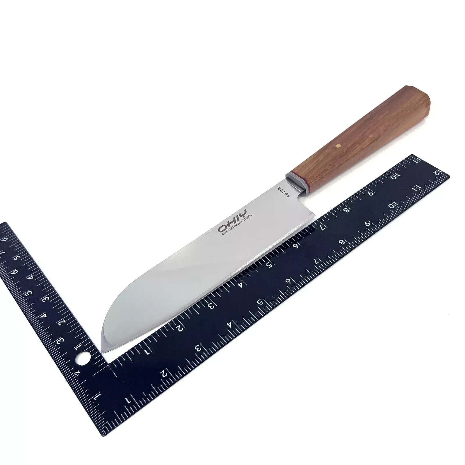 OHIY Kitchen Knives Santoku Knife w Ultra Thin Lightweight 7in Razor Sharp Blade