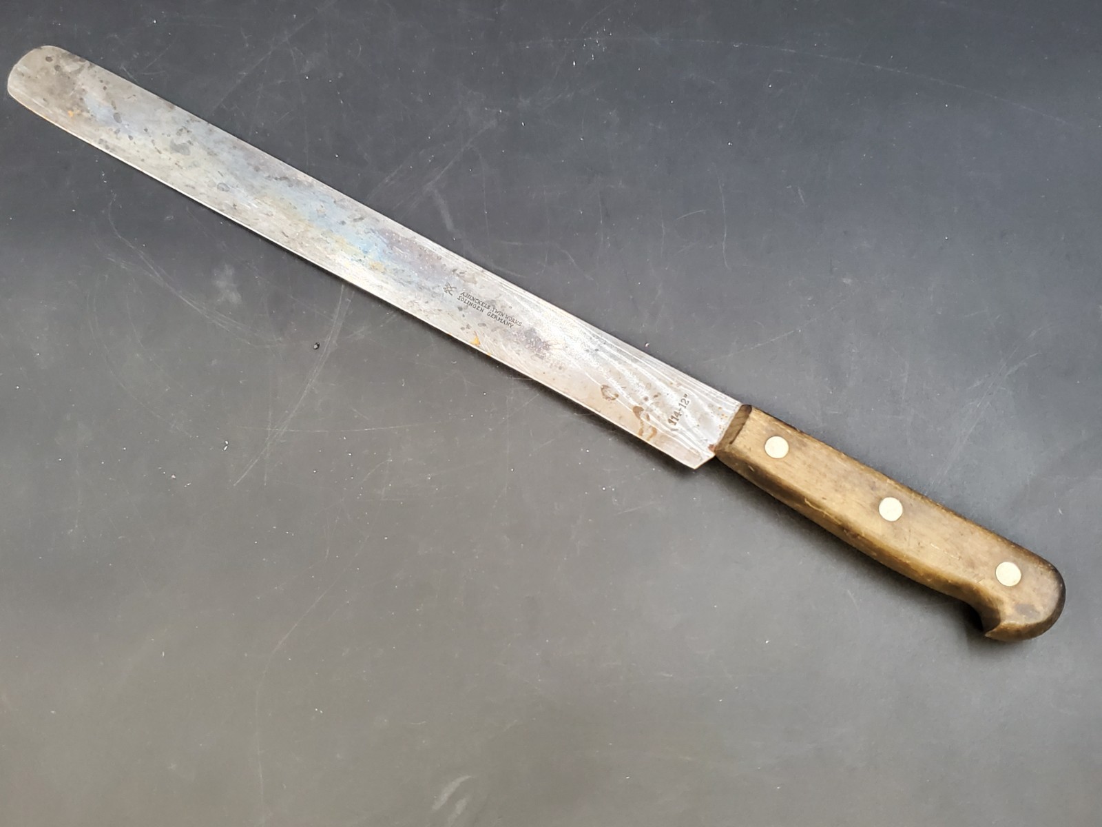 Large Vintage J.A. Henckels Twinworks 114-12” Slicer Knife Solingen Germany