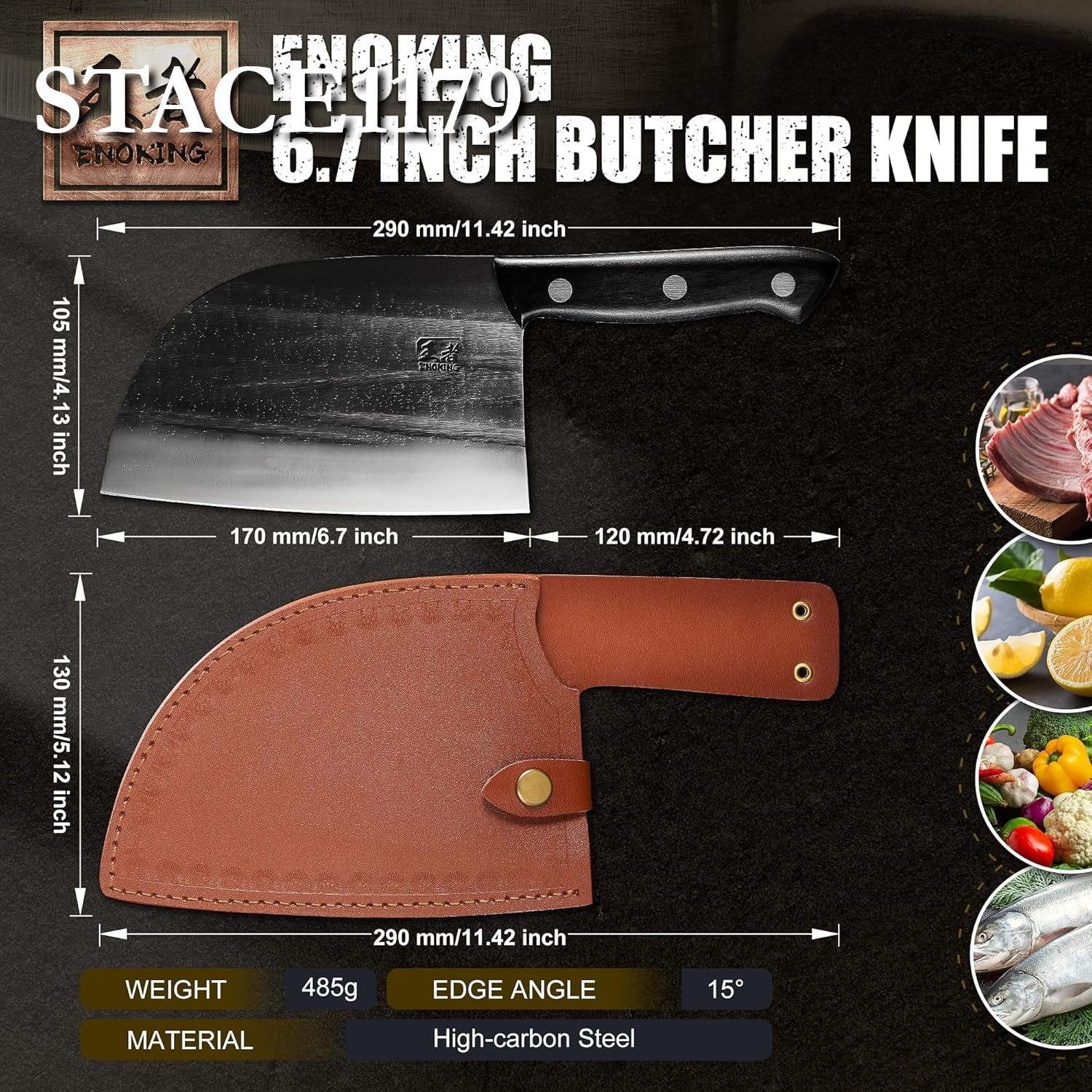 Serbian Chef Knife Forjado, Cuchillos de Cocina Huusk, Cuchillos Japoneses
