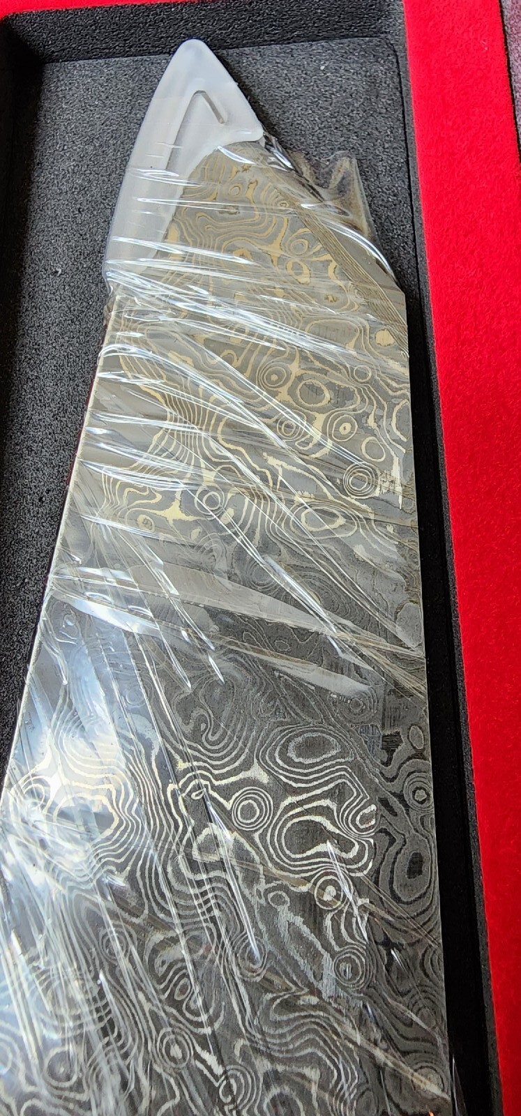 Rare 8 Inch Handmade Japanese Chef Knife Damascus Steel FZIZUO Geode Handle