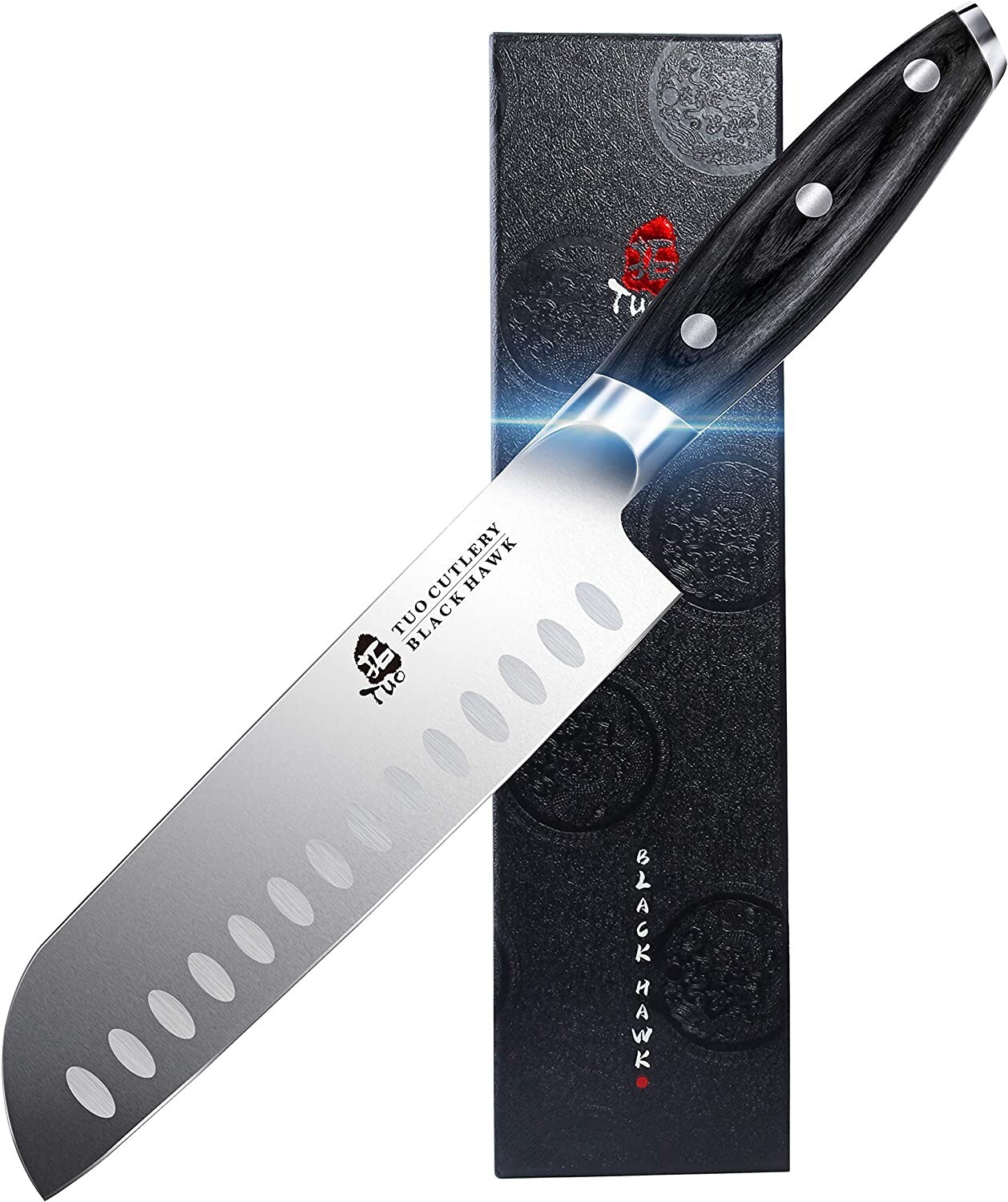 Tuo Black Hawk S , 7 Inch Santoku Knife , TC1206S