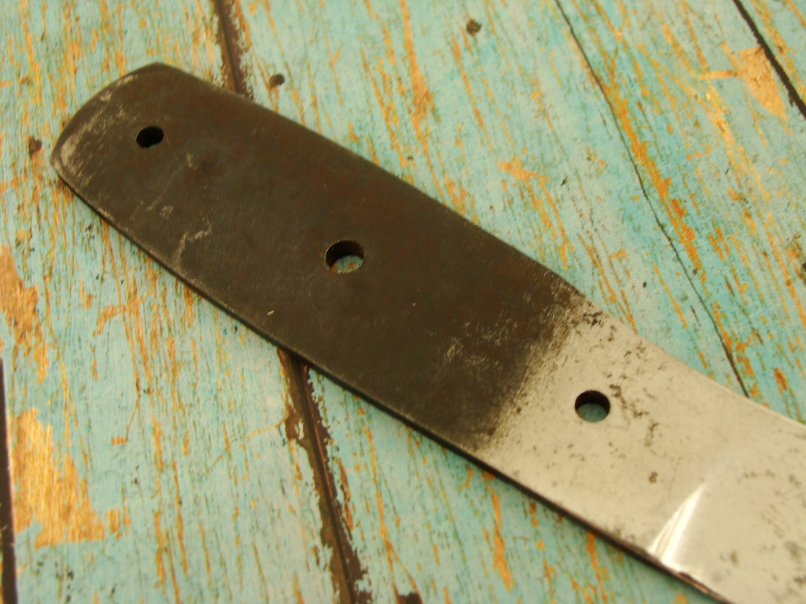 VINTAGE J RUSSELL & CO USA FIXED BLADE CARBON STEEL HUNTING SKINNING KNIFE BLANK