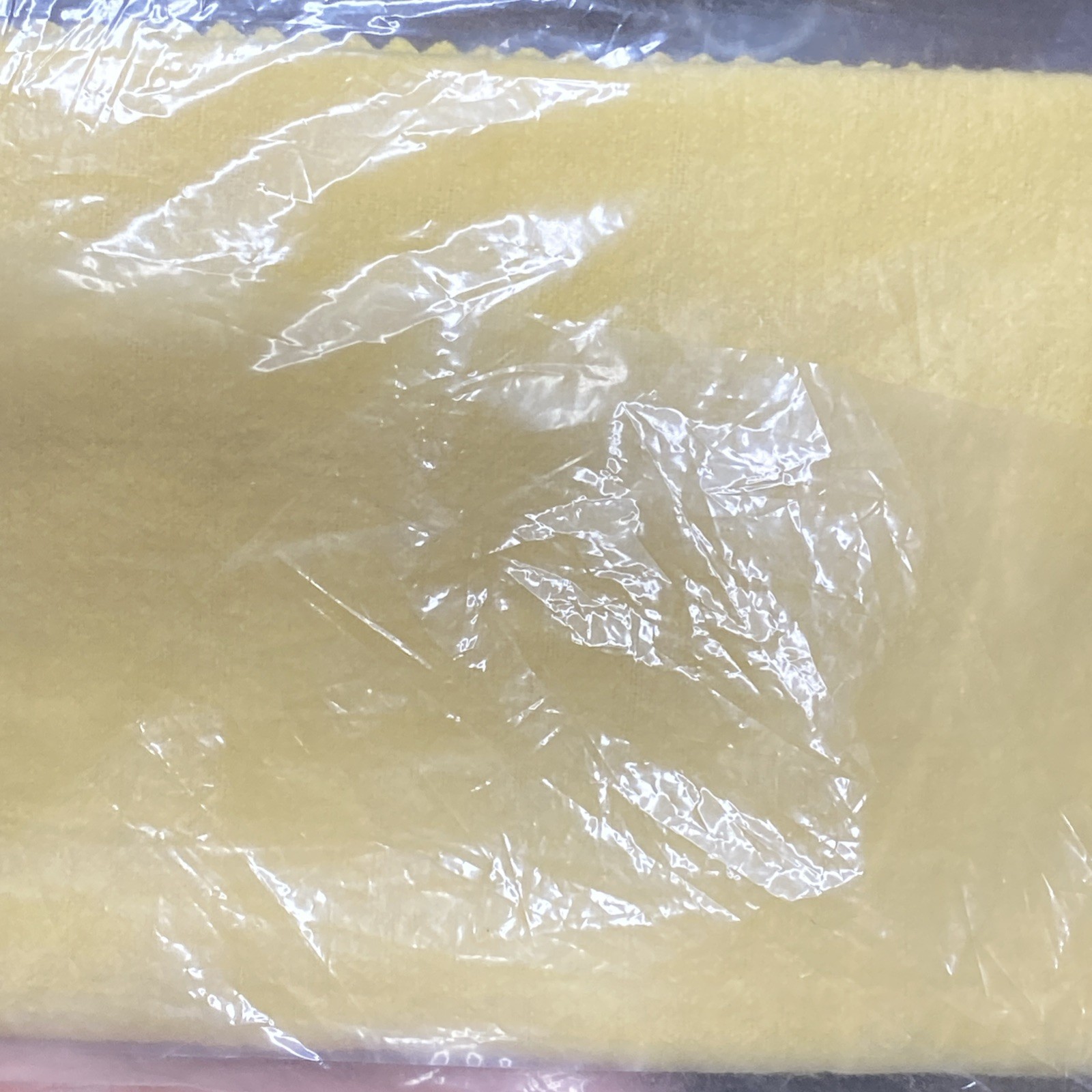 14” x 15” Cutco Cutlery Knives Double Surface Polishing Cloth Yellow USA Vtg EC