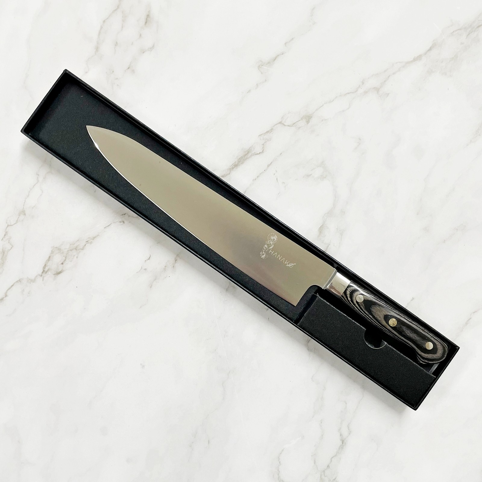 Chef Knife Set 11 & 12 inch German Steel Pakkawood Handle Kitchen Cutlery