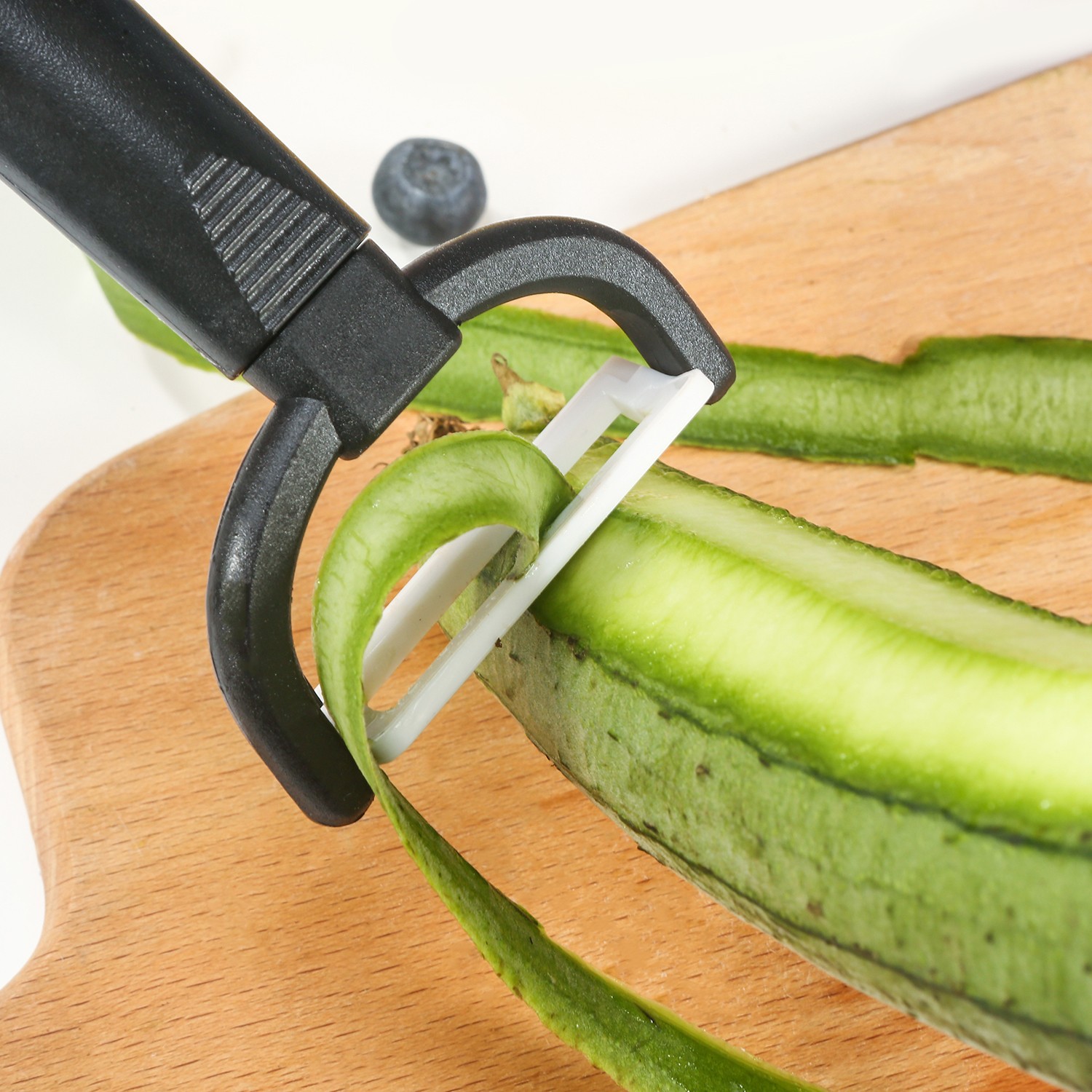 2pcs Sharp Ceramic Kitchen Knife Set 4″ White Blade with Cover + Peeler Cutlery