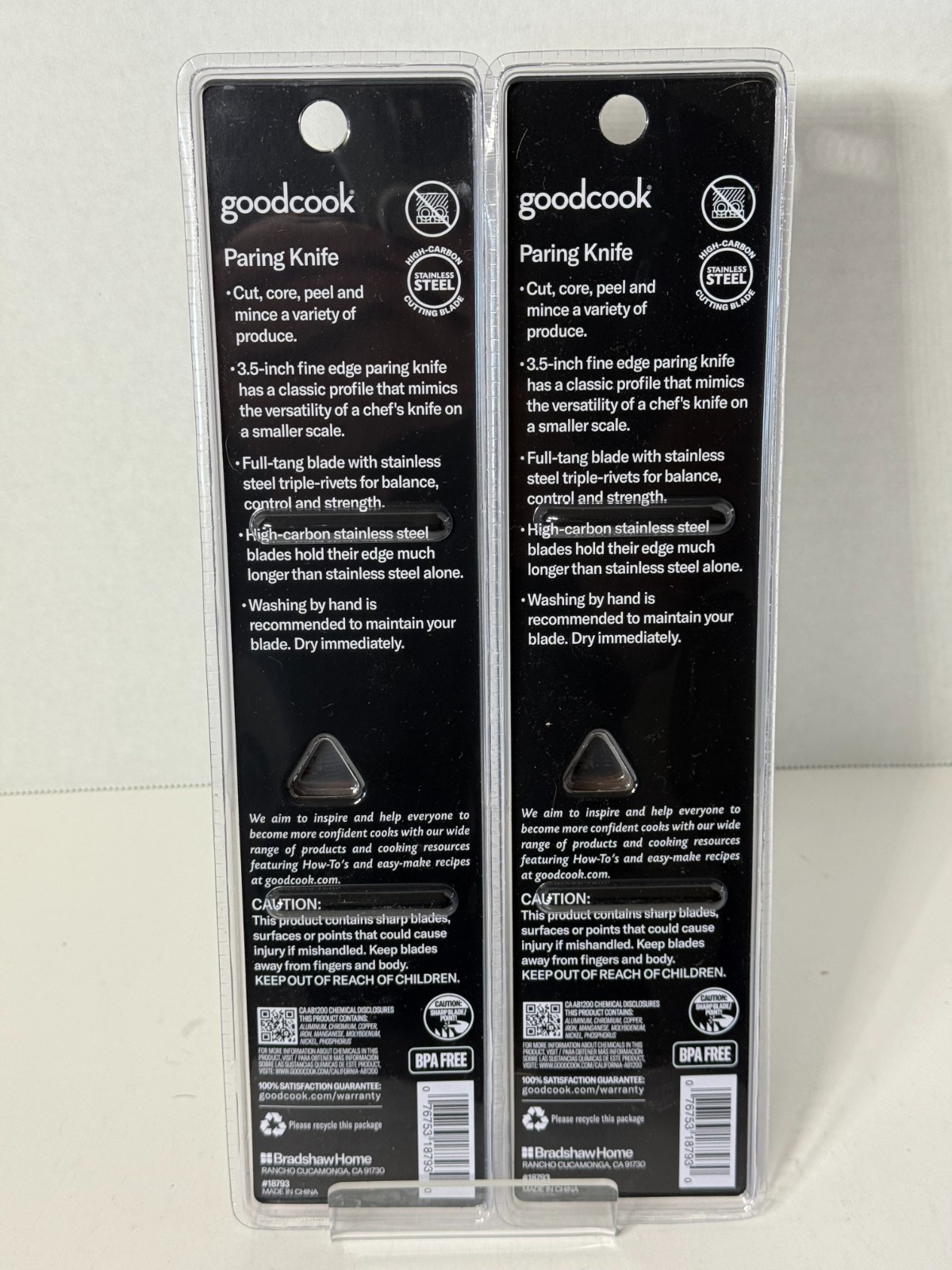 Lot of 2 Paring Knifes GoodCook 3.5-Inch Stainless Steel 3.5″ BPA Free