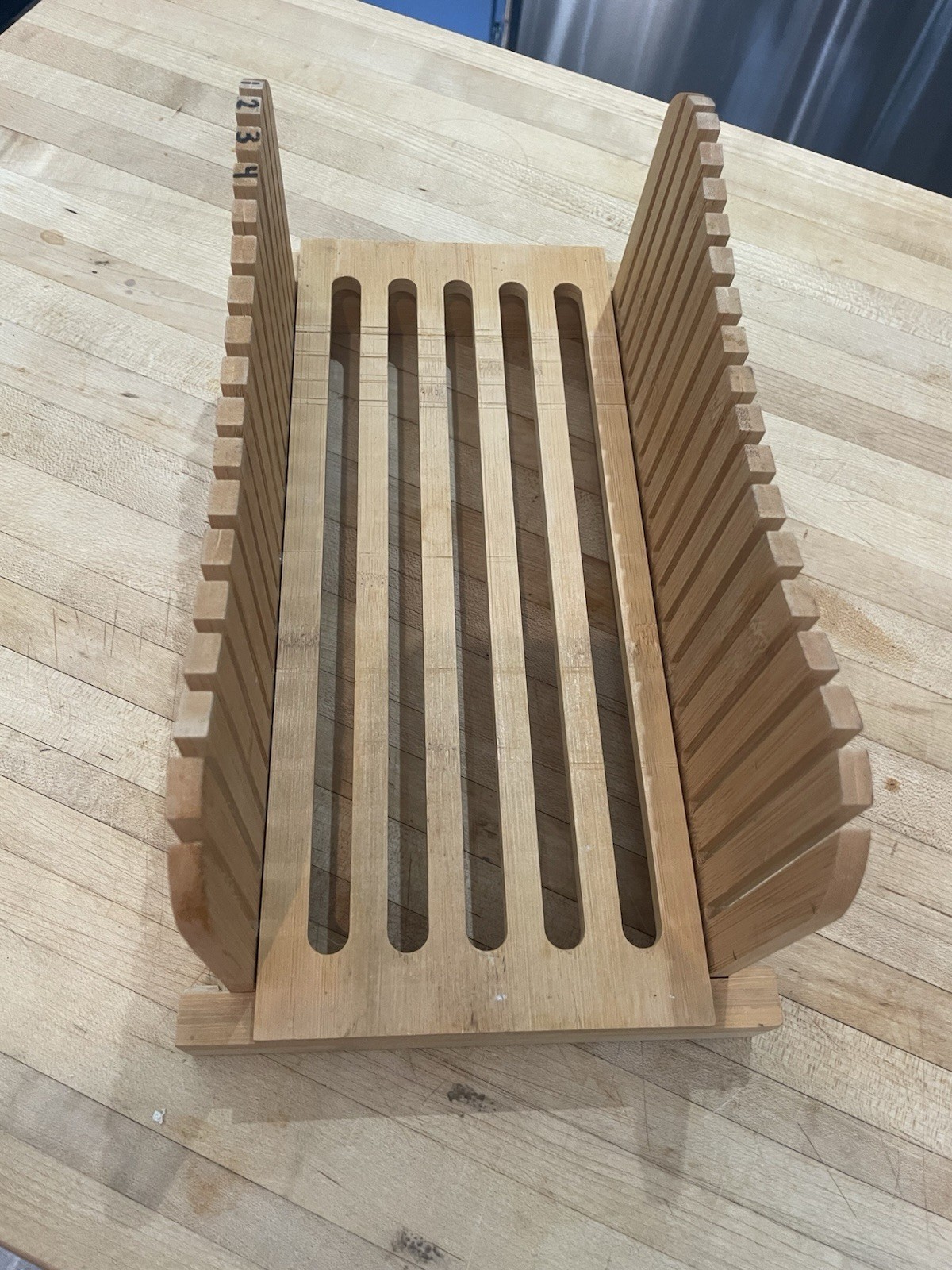 Bamboo Wooden Bread Slicer / Slotted Knife Sections – Designed