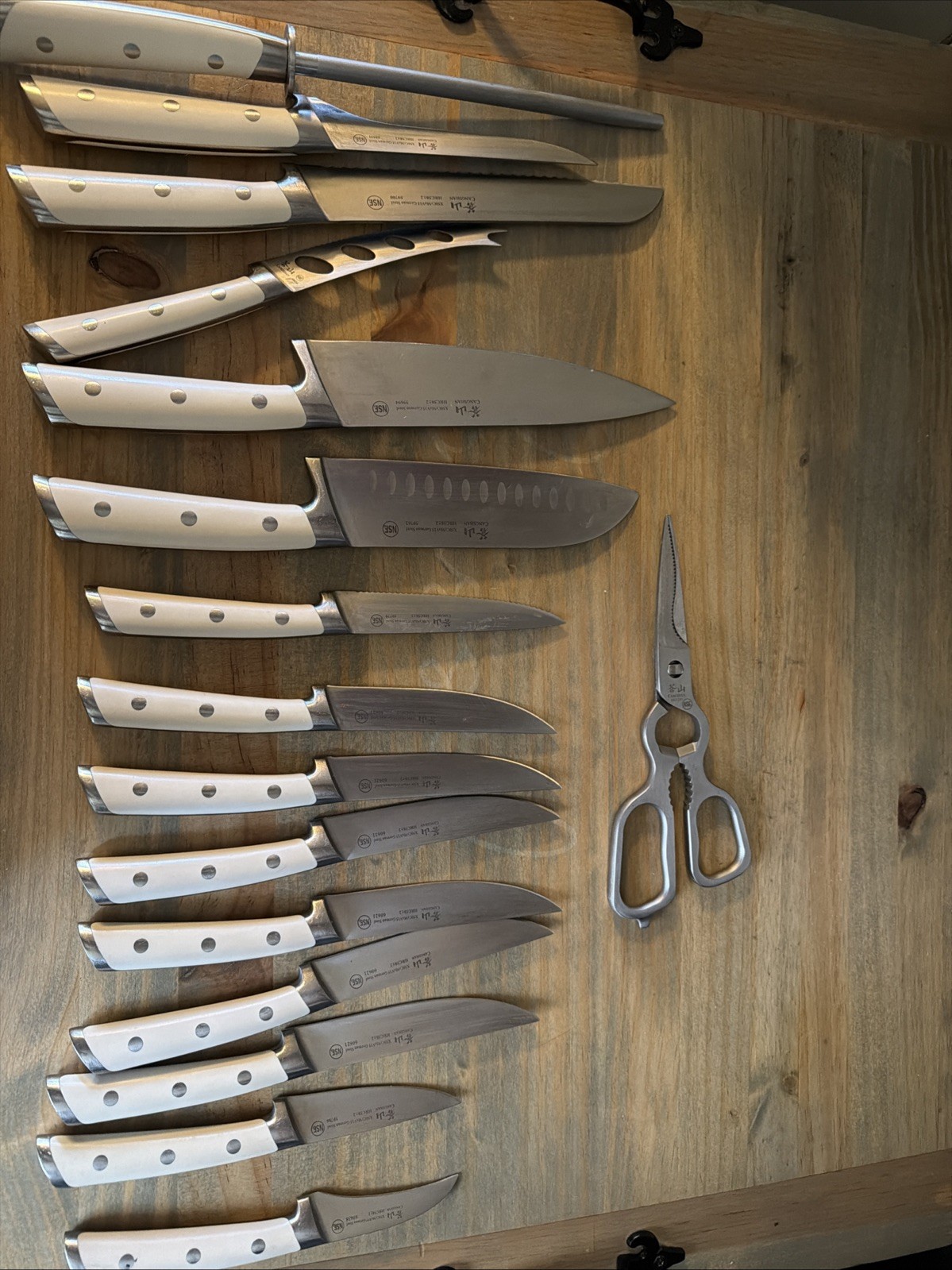 Cangshan German Steel 16 Piece White Knife Set (No Block)
