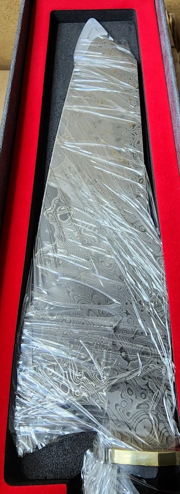 Rare 8 Inch Handmade Japanese Chef Knife Damascus Steel FZIZUO Geode Handle
