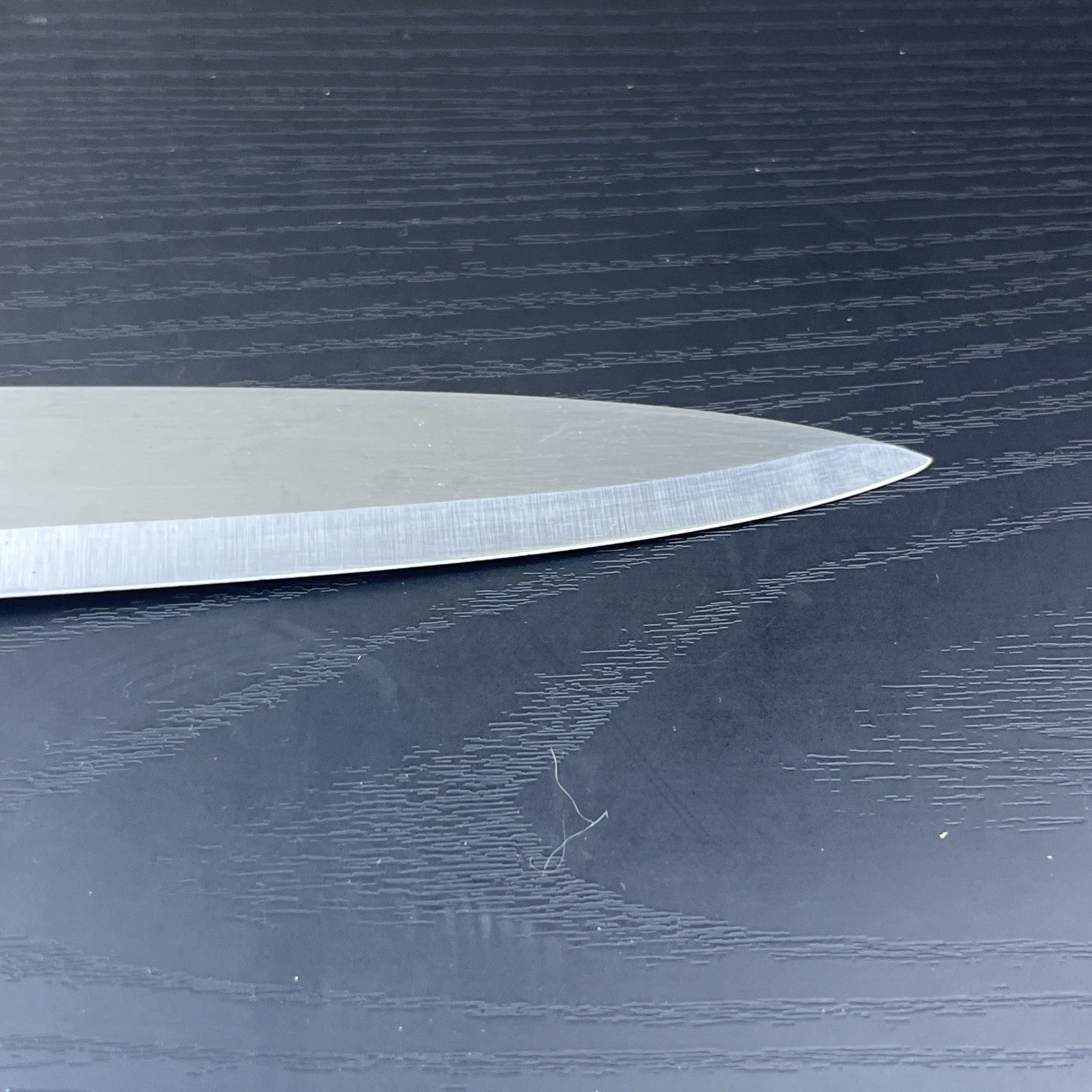 Vintage Stainless Crestline USA Carving Slicing Knife Brown Handle Kitchen Cutle