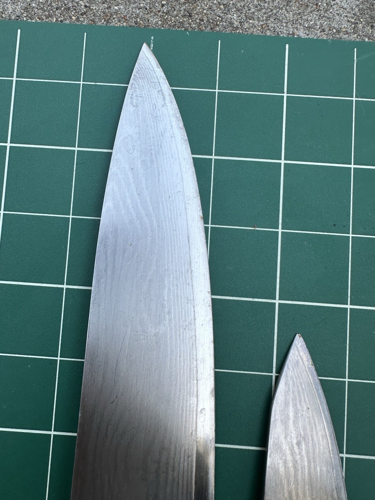 Lot Of 2 KAI SHUN DM-0707 & DM- 0723 Cobalt M.V.Steel 10.5” & 6” Damascus Knife
