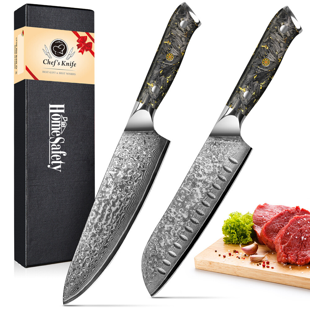 8In Kitchen Knife Santoku Knife Damascus Chef Knife VG10 Handle for Home Kitchen