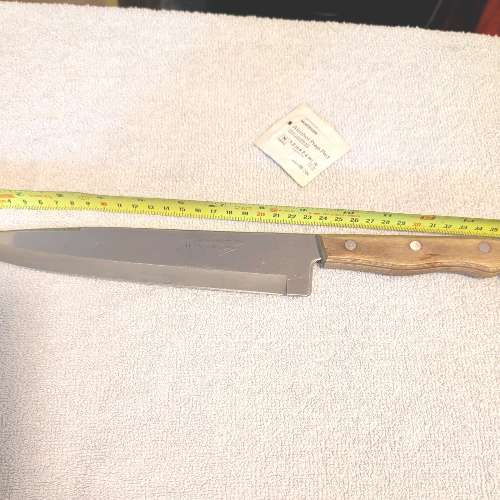 Precision Hollow Chefs Knife Ground Fine Stainless Steel 14″ L / Carving Slicing