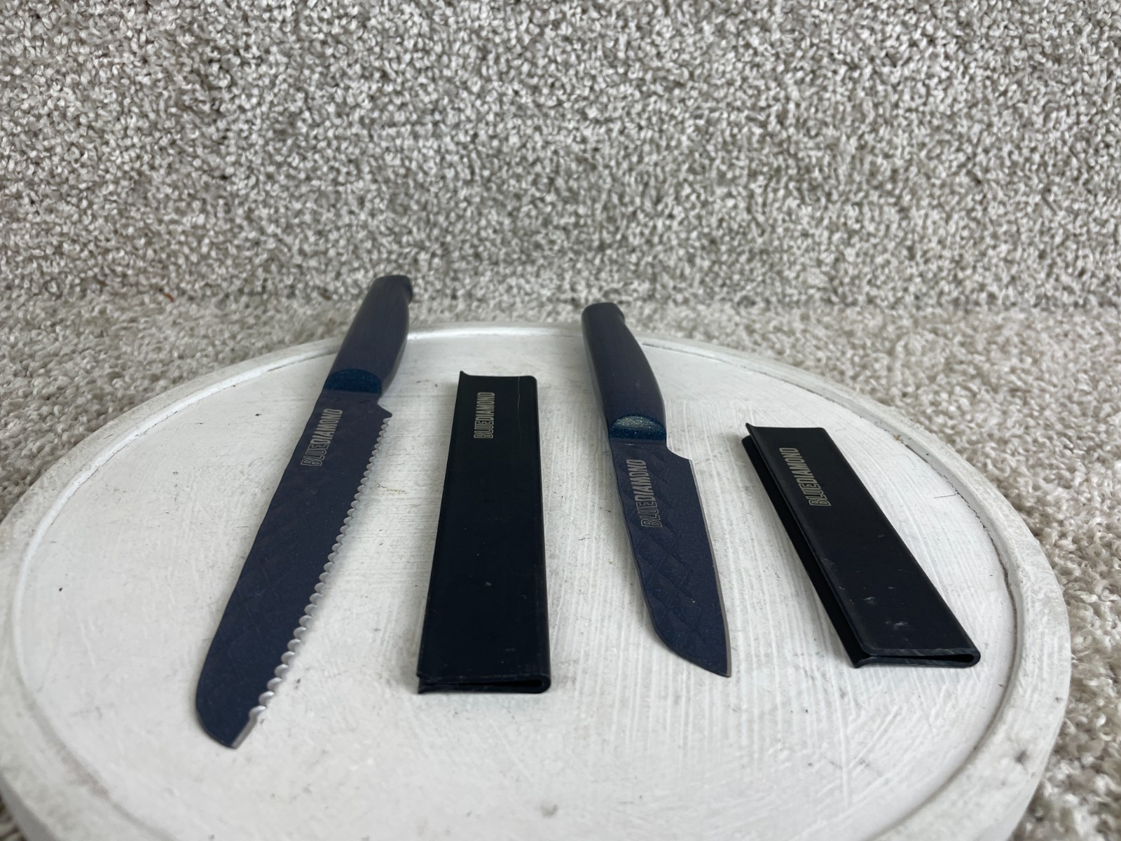 Lot of 2 Blue Diamond Sharp Stone Stainless Steel Non Stick Knife