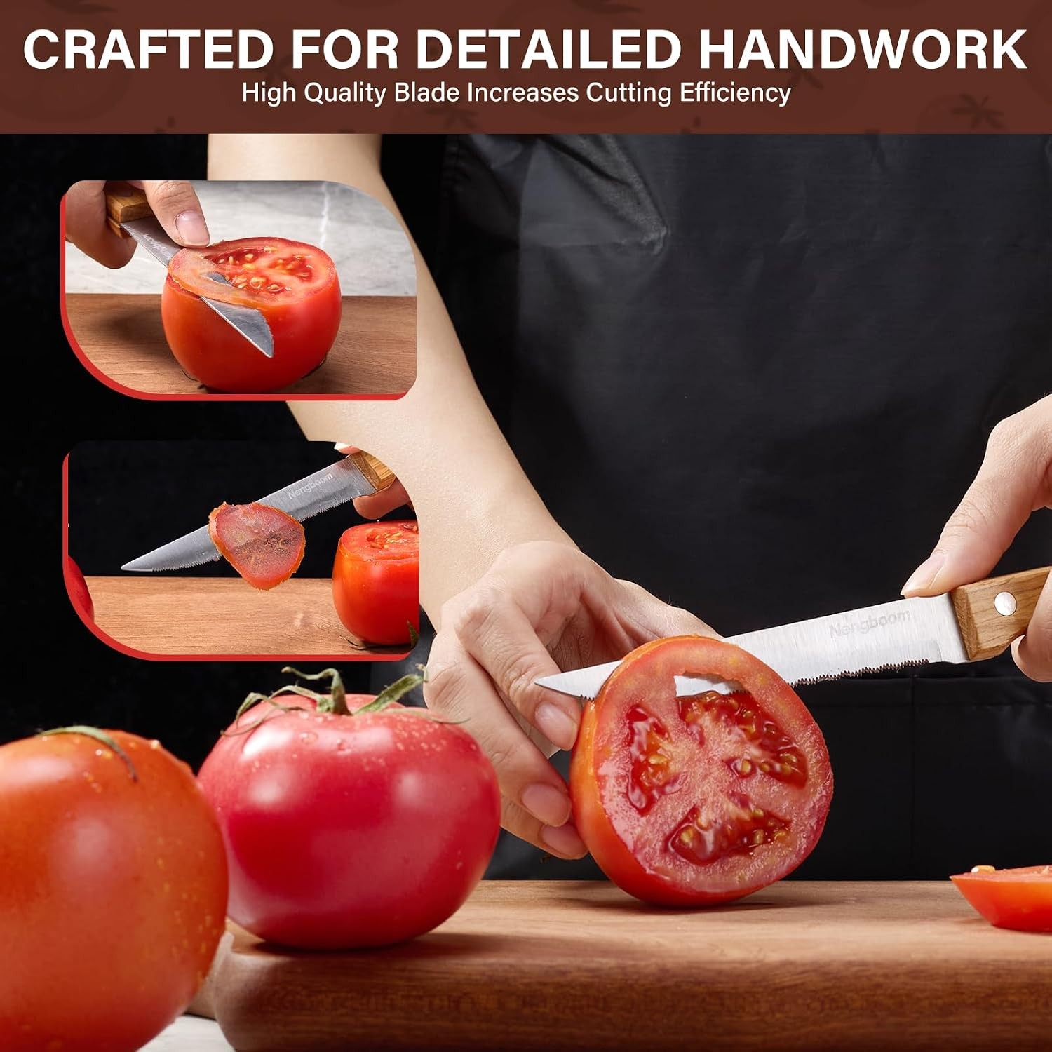 Tomato Knife Serrated,Steak Knife,Tomato and Bread Slicing Knives,Serrated