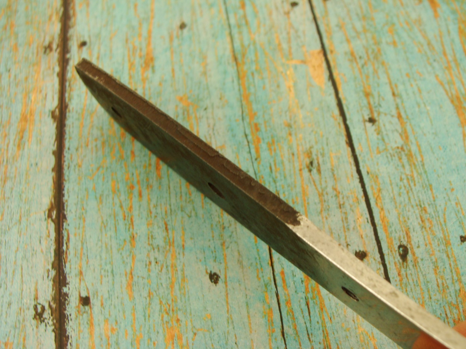 VINTAGE J RUSSELL & CO USA FIXED BLADE CARBON STEEL HUNTING SKINNING KNIFE BLANK
