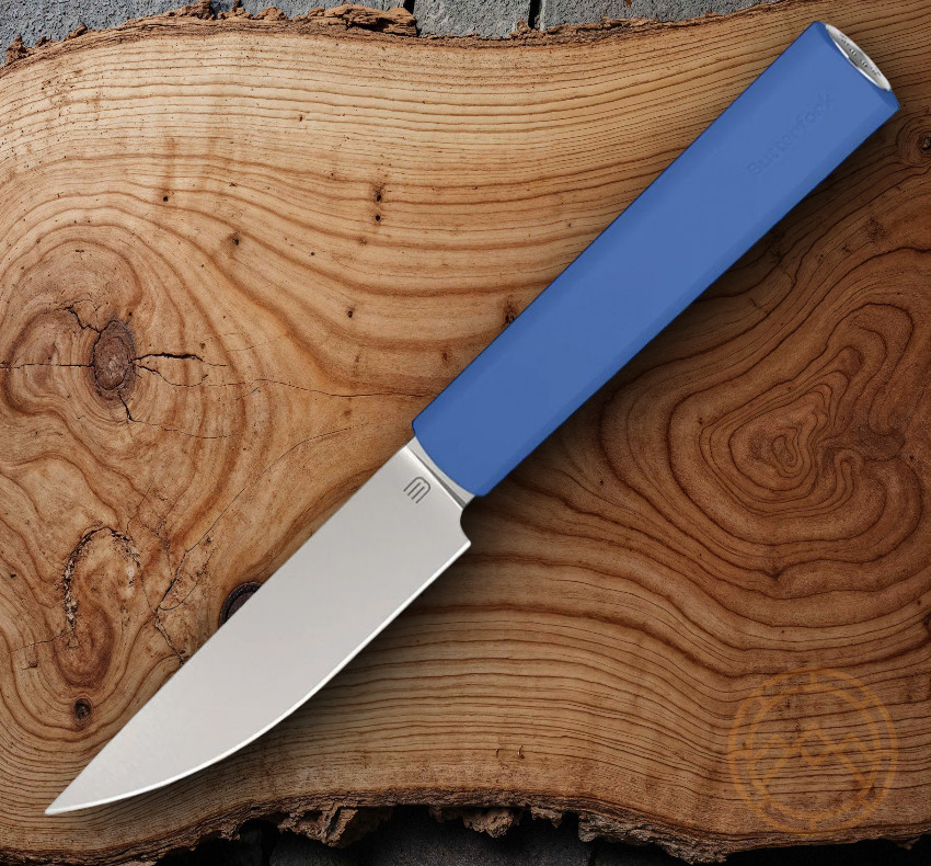 Butterfork Paring Kitchen Knife 3.5 Polished AR-RPM9 Steel Blade Blue ABS Handle
