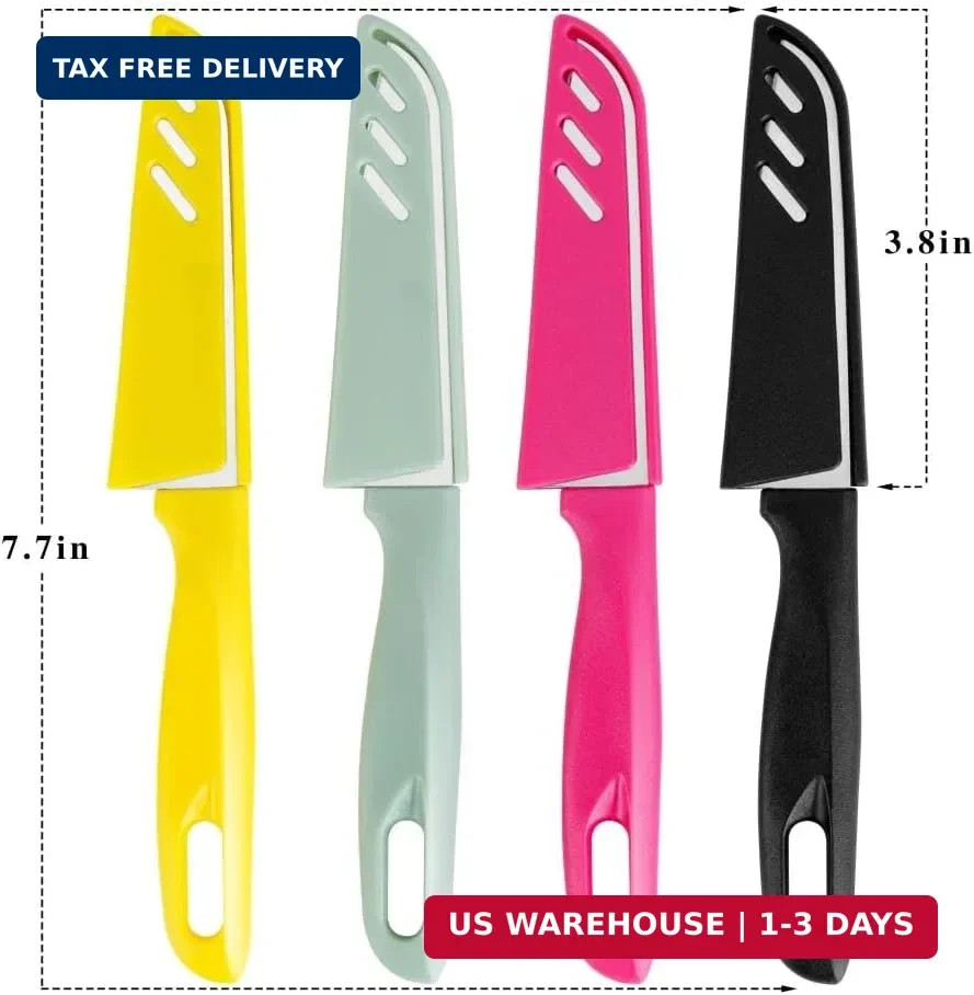 BYkooc 8 pieces Paring Knives (4PCS Peeling Knives and 4PCS Knife Sheath), Ultra