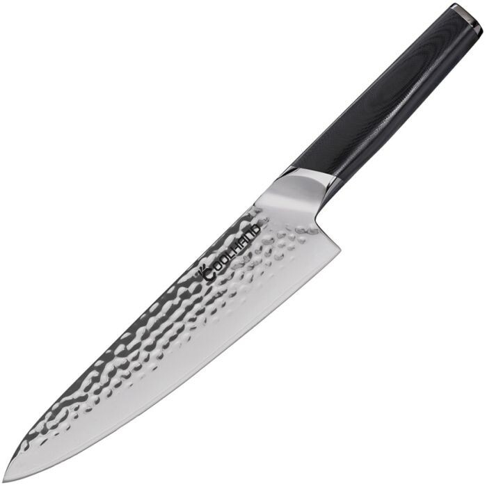 Coolhand Fixed-Blade Chef’s Knife 8″ Stainless Steel Blade G10 Handle Black