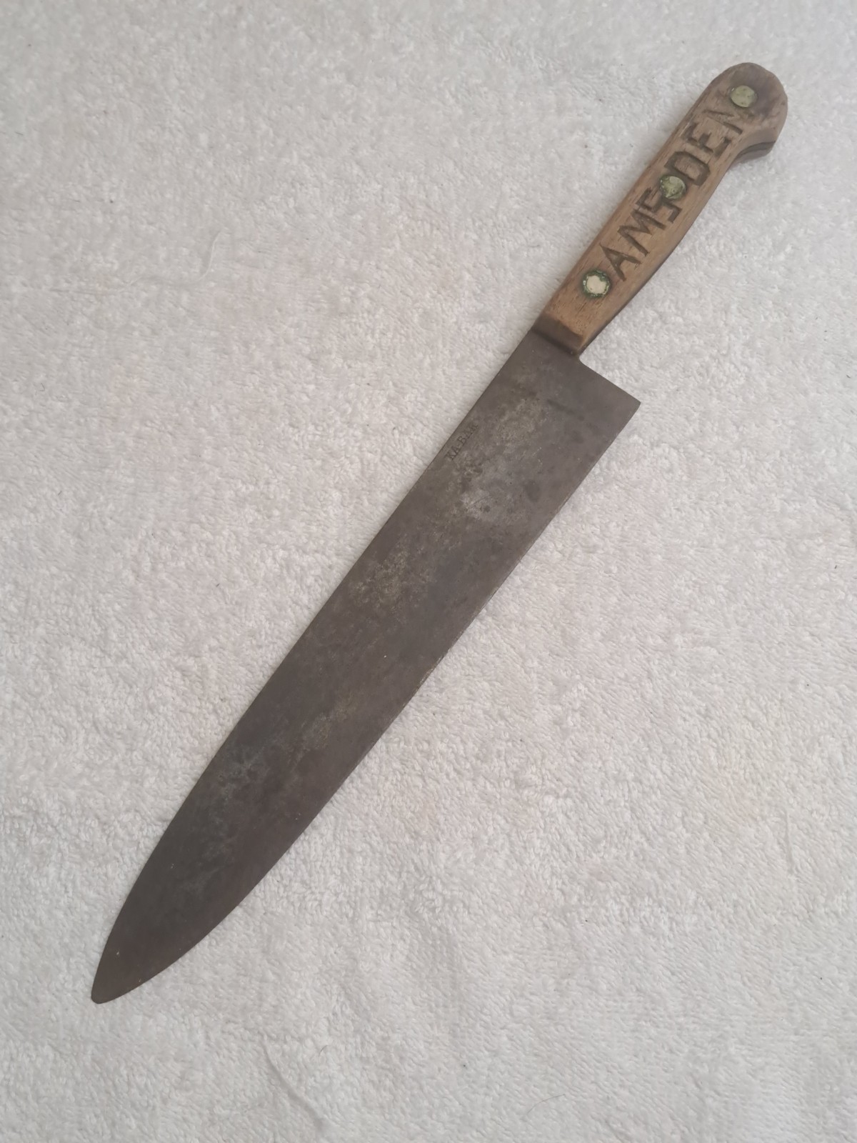 Vintage *RARE* KA-BAR CUTLERY INC. USA 10″ Carbon Steel Blade Chef’s Knife