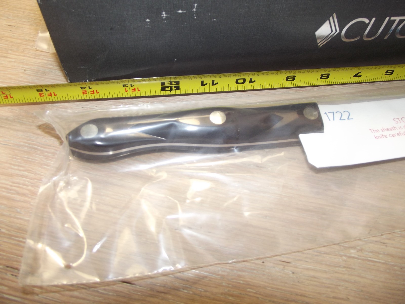 NEW SEALED CUTCO 1722 Gourmet 8 inch Butcher Knife Brown Handle