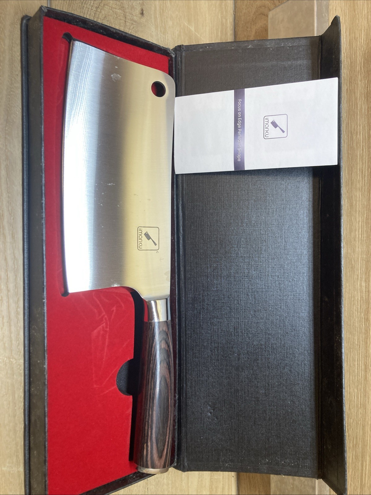 iMarku Cleaver 7” inch knife With Hole In Blade Ultra Sharp