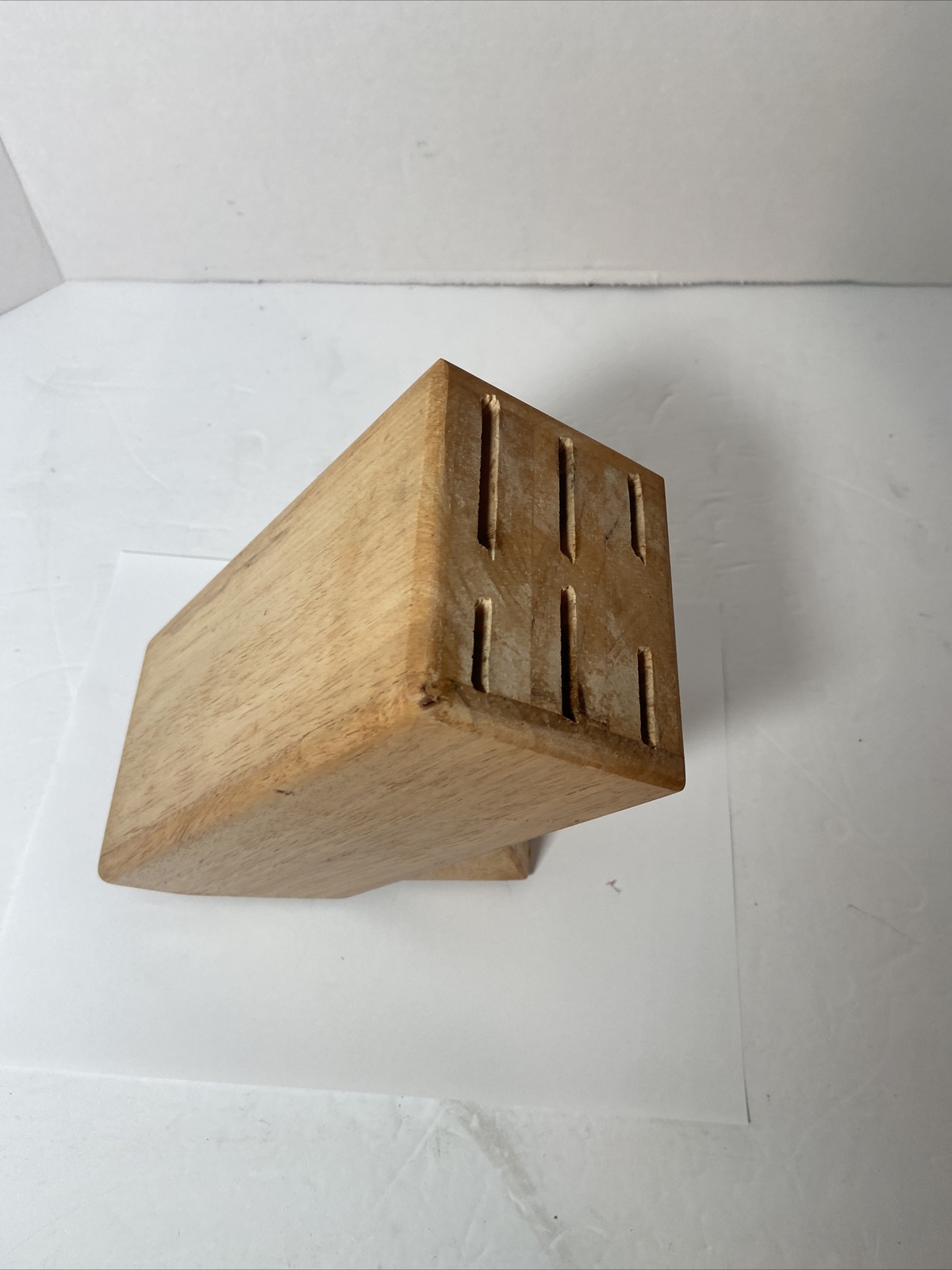 Zwilling J.A. Henkles Knife BLOCK ONLY 6-SLOT Pine Wood #931 EUC
