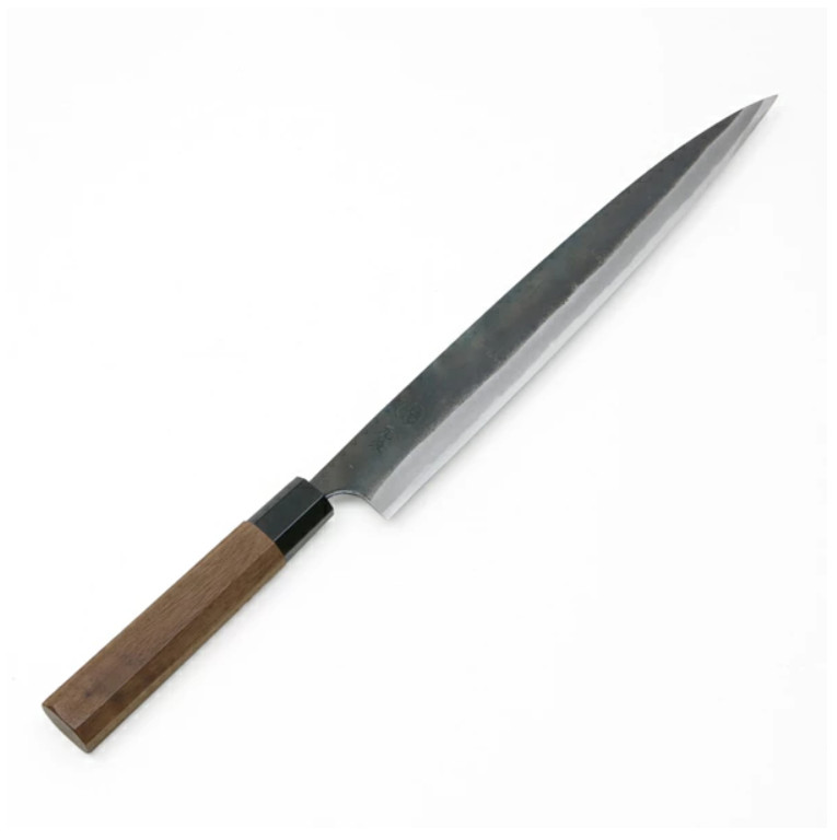 MOTOKANE Japanese Yanagiba Knife 270mm Blue #1 Kurouchi Walnut 4582243650540