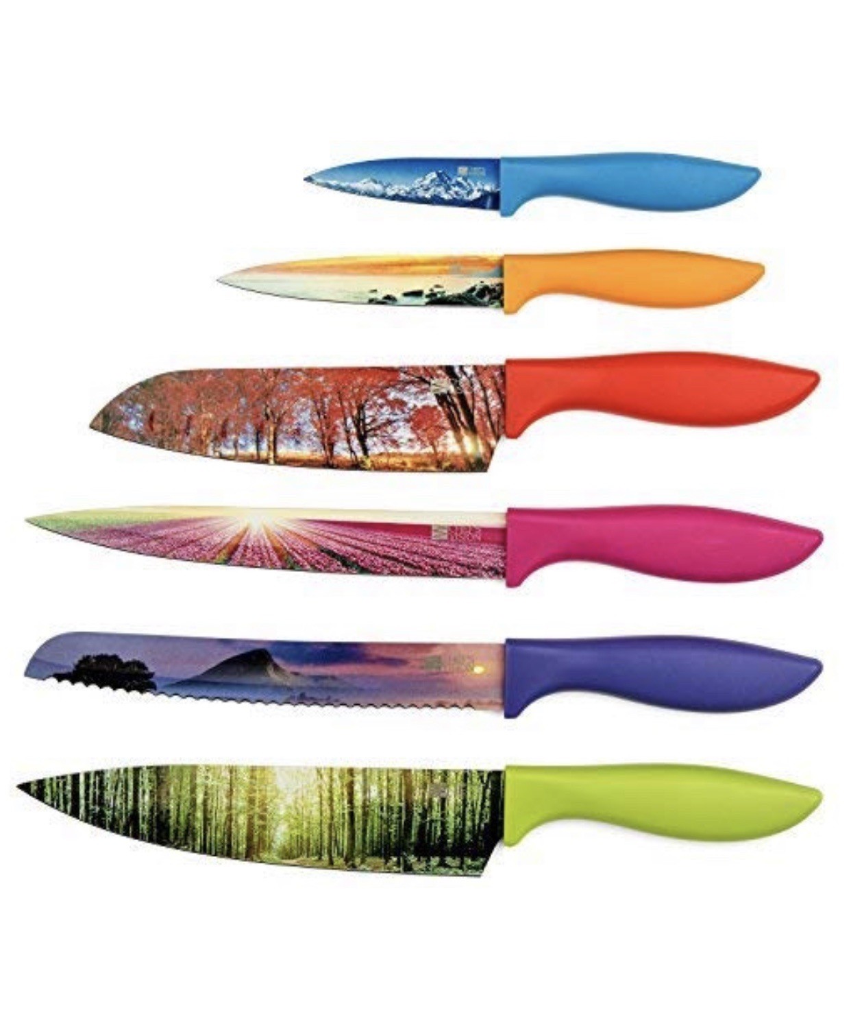 Landscape Kitchen Knife Set in Gift Box – Unique Gifts For Her and For Him