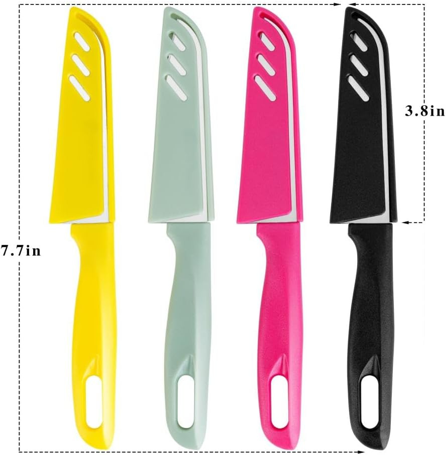 8 Pieces Paring Knives (4PCS Peeling Knives and 4PCS Knife Sheath), Ultra Sharp