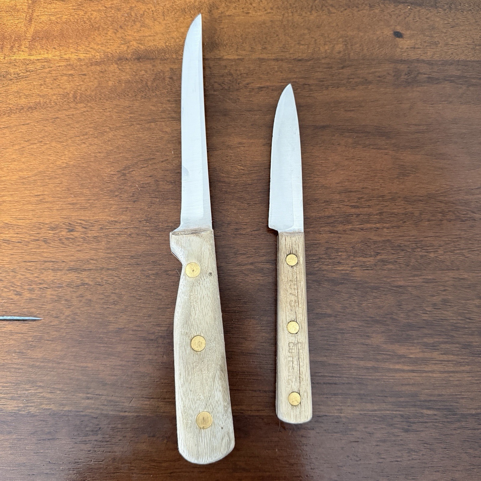Chicago Cutlery 107S 62S Paring Knife Boning Knife Set Wood Handle Full Tang