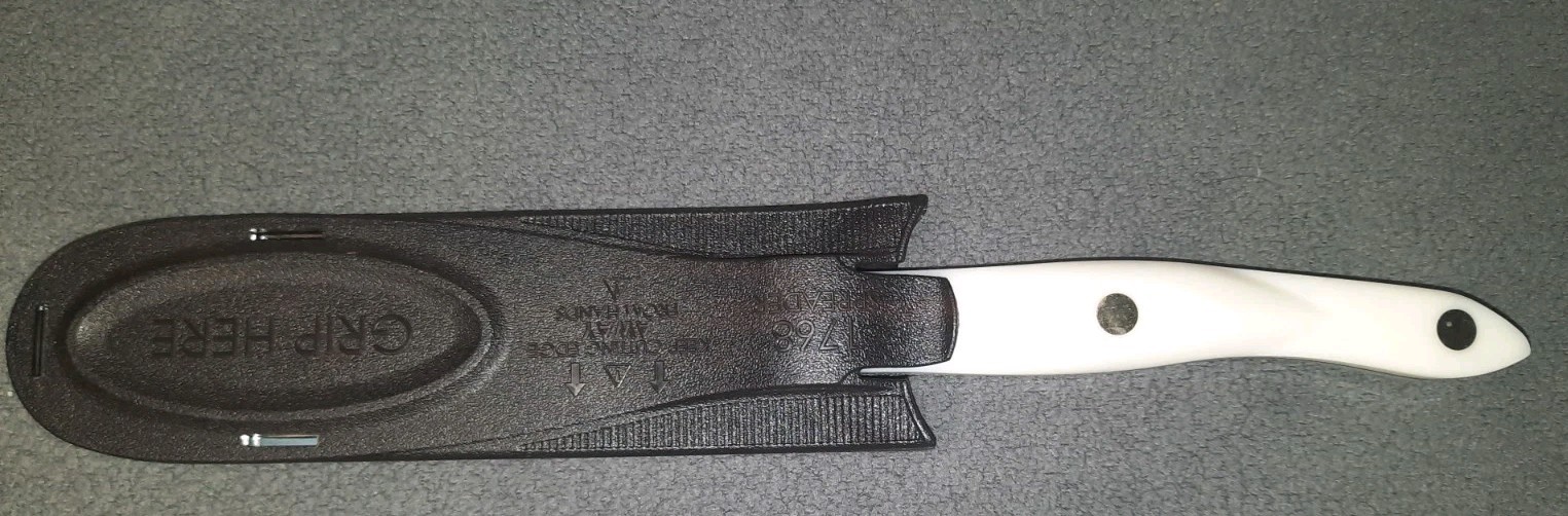 Cutco 1768 Spatula Spreader Pearl White Handle W/ Hard to Find Sheath EXCELLENT