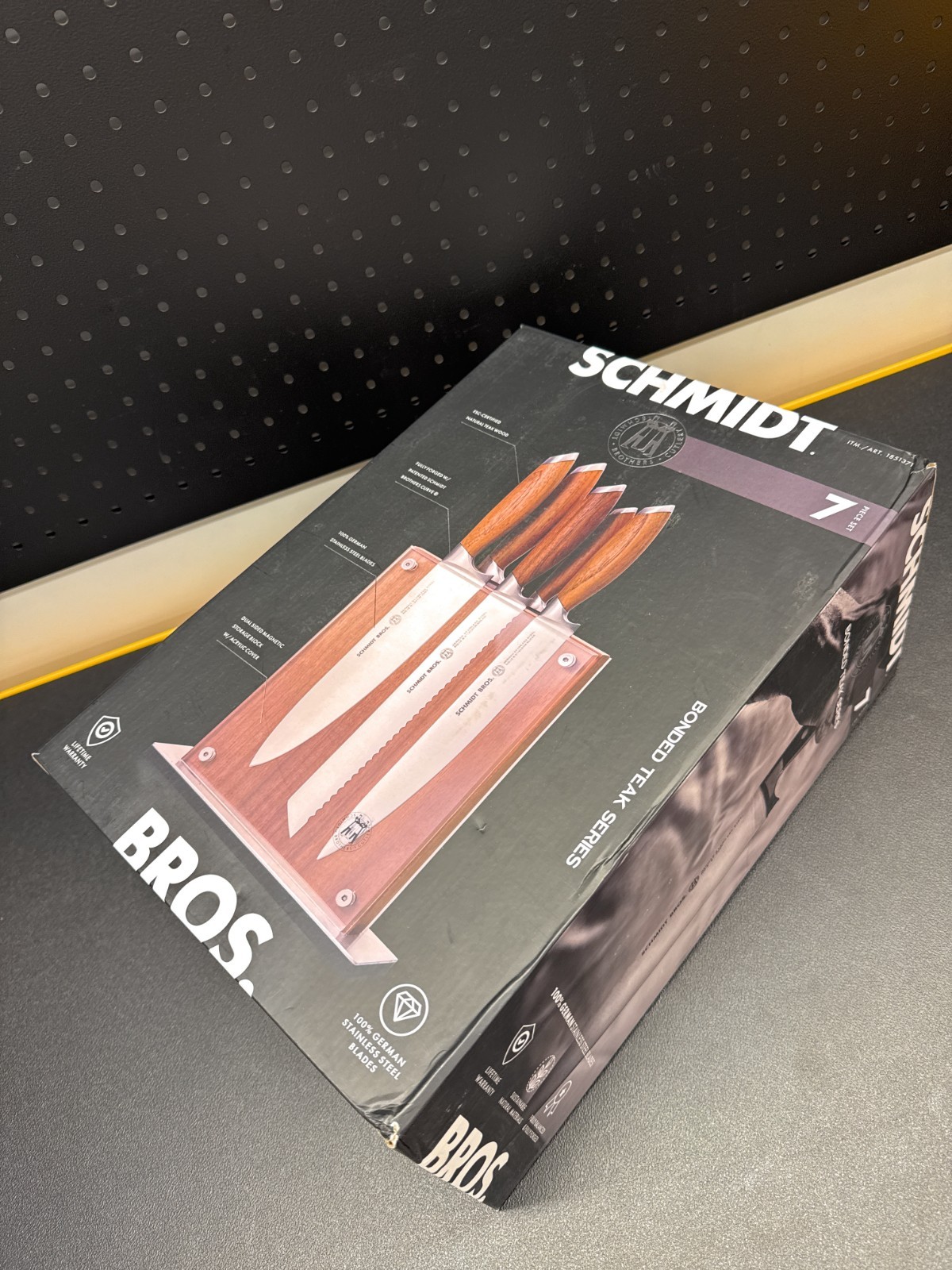 Schmidt Brothers – Bonded Teak, 7-Piece Knife Set , 100% German Stainless Steel
