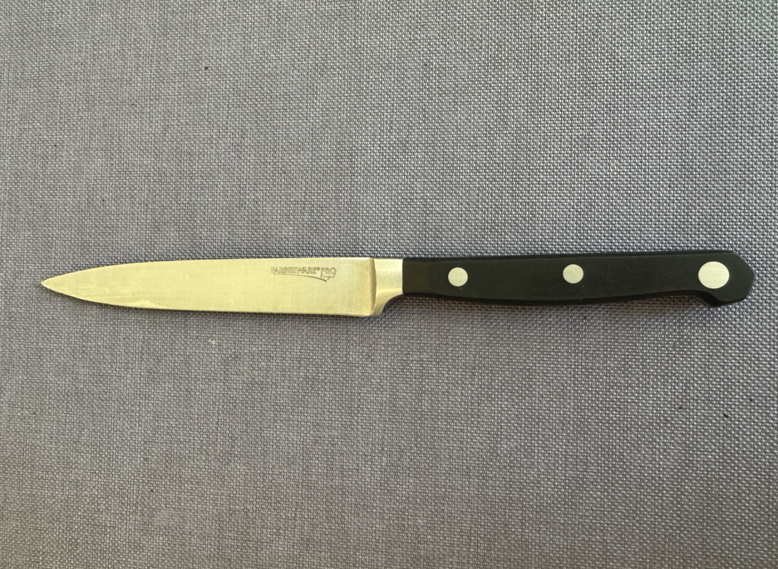 FARBERWARE PRO FORGED 5” Stainless Blade Utility Knife Full Tang 3-Rivets VGC