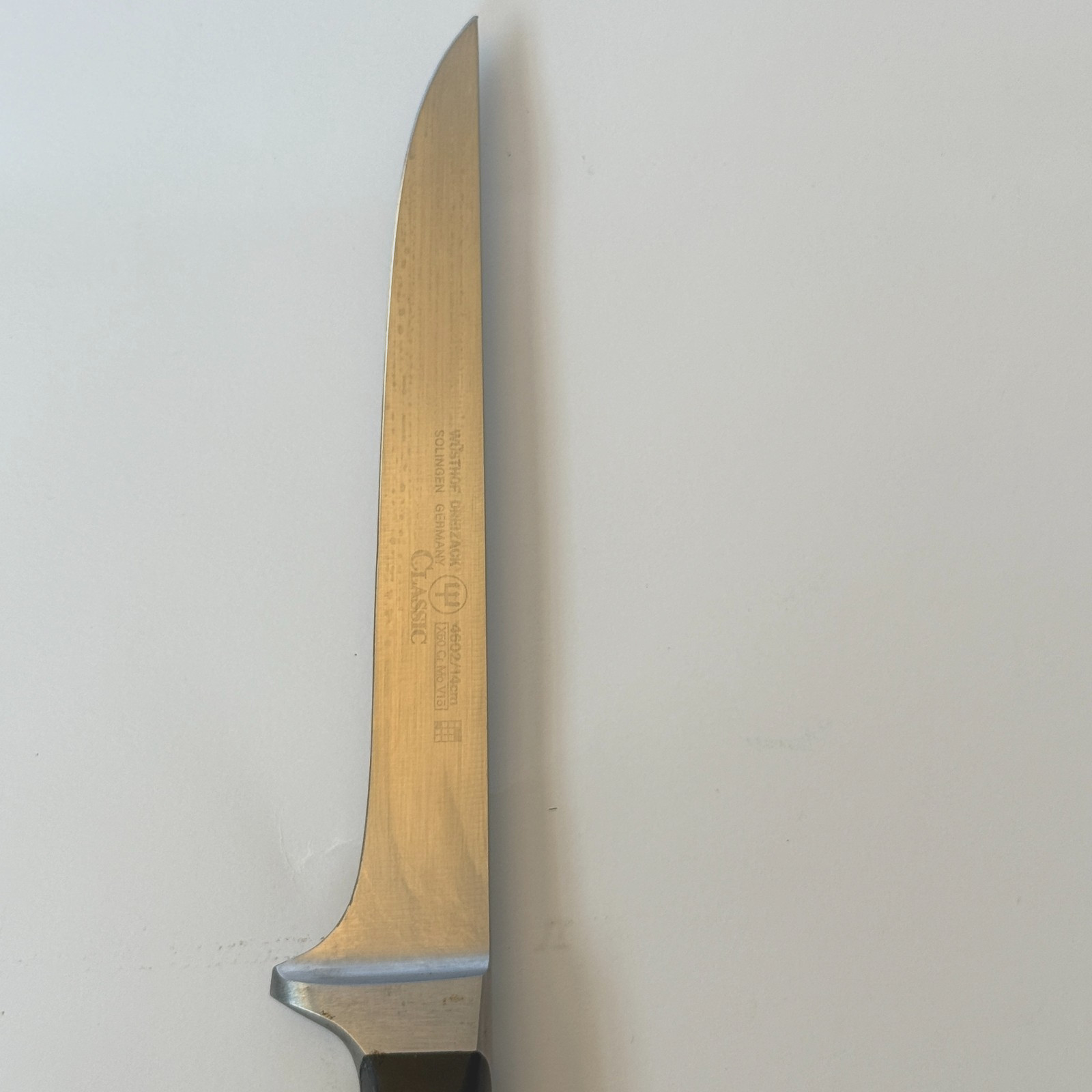 VINTAGE WUSTHOF INOX SOLINGEN GERMANY BLACK CLASSIC BONING KNIFE 5″ 4602/14CM