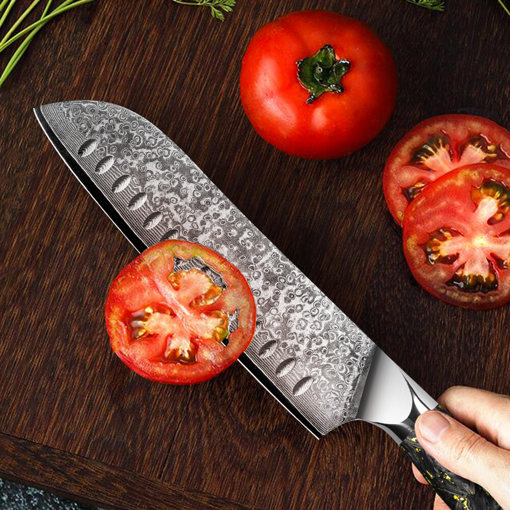 8In Kitchen Knife Santoku Knife Damascus Chef Knife VG10 Handle for Home Kitchen