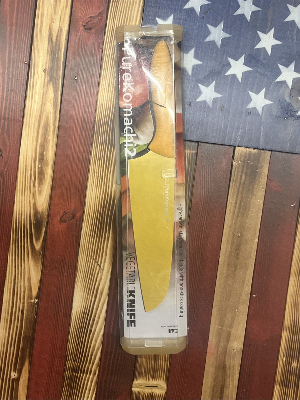 Pure Komachi 2 High Carbon Stainless Steel Yellow Kitchen Knife