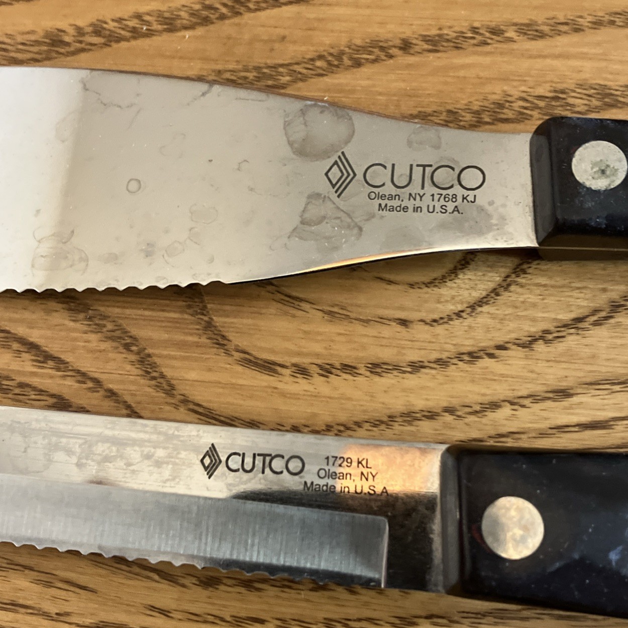 Lot Of 9 Cutco Knives 1720 1721 1722 1724 1726 1728 1729 1768 Wisk Brown READ!