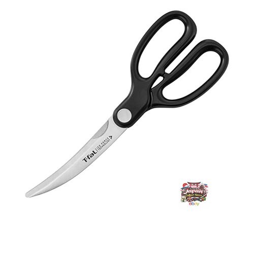 Tefal Kitchen Scissors Curved Design Rust-Resistant Ambidextrous Ice Force