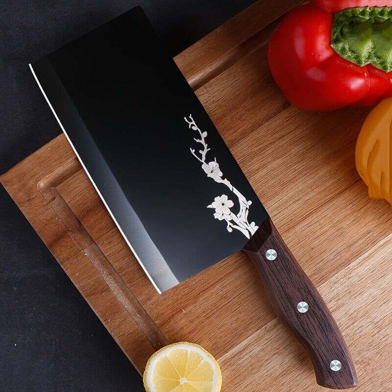 7″ Heavy Duty Meat Cleaver Knife with Razor Sharp Stainless Steel Blade US