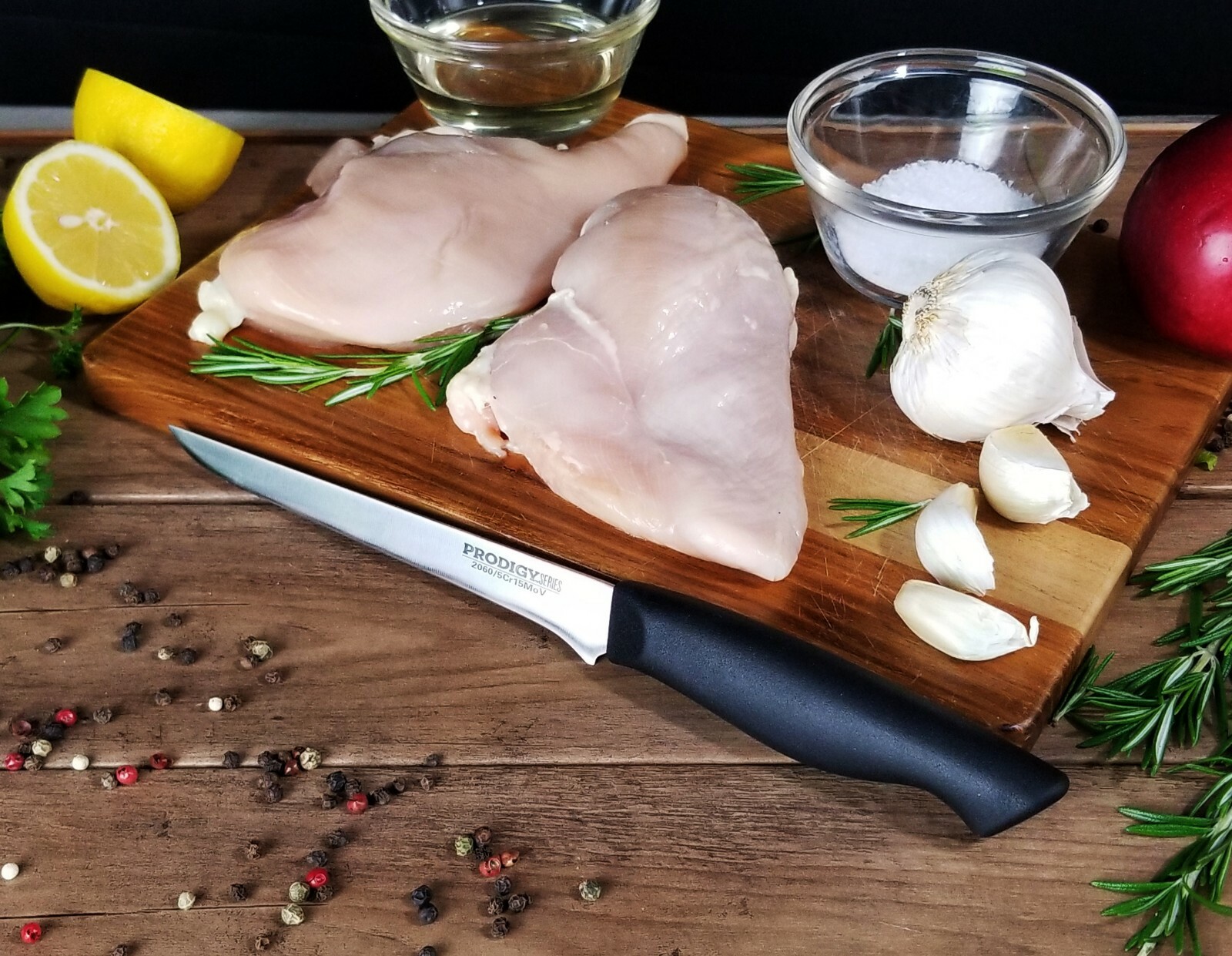 PRODIGY SERIES 6″ Boning knife medium Flex non-slip handle meat knife Ergo Chef