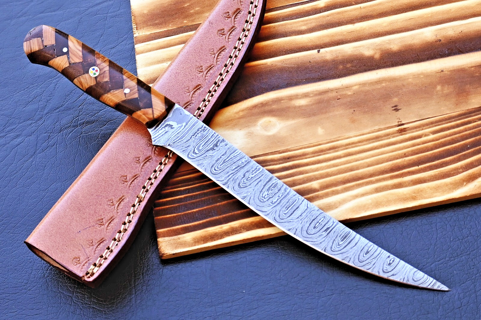 Custom HandMade Forged Damascus Steel Chef’s Fillet Knife 2860