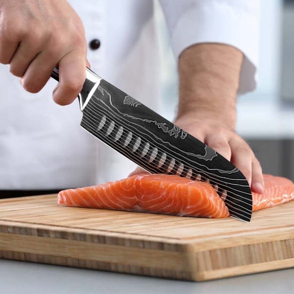 Kitchen Knife Set 5Piece Stainless Steel Professional Chef Knife Set Sharp Blade