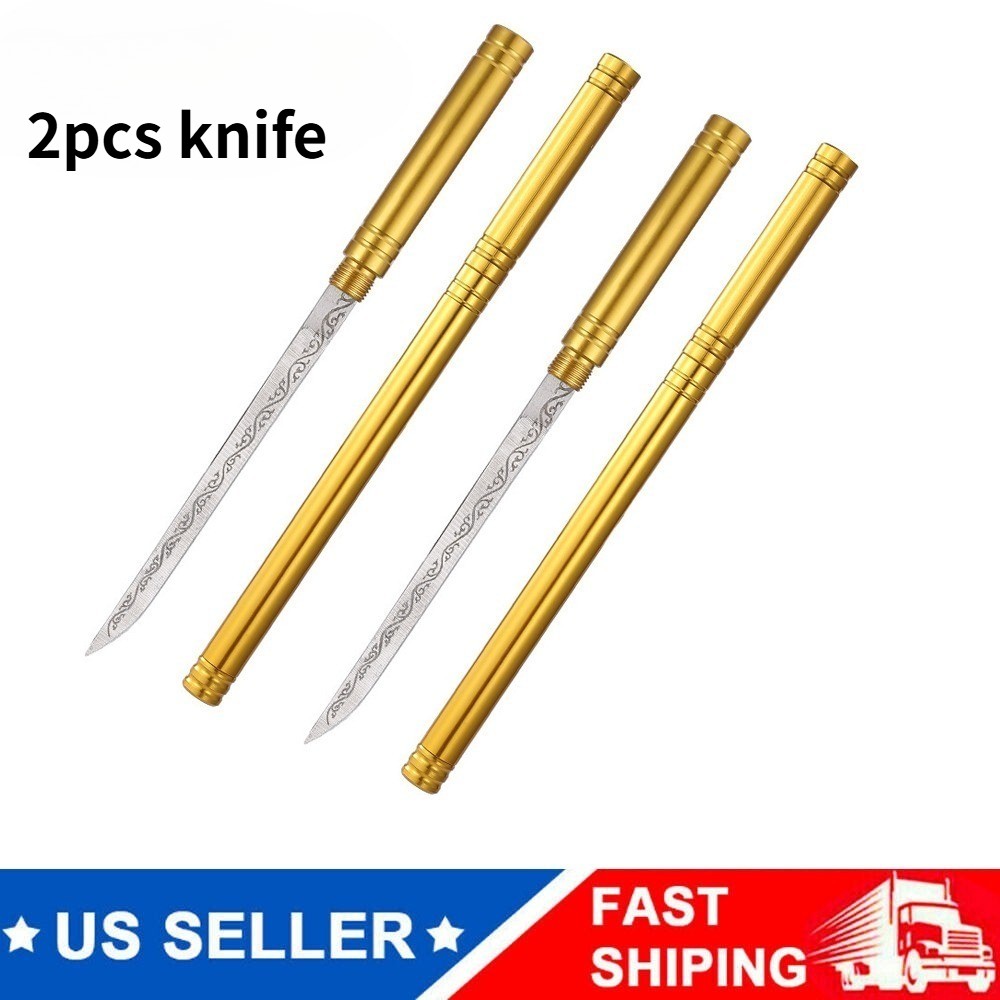 2pcs Pocket Knife Outdoor Portable Fruit-Knife with Sheath Portable Kitchen Tool
