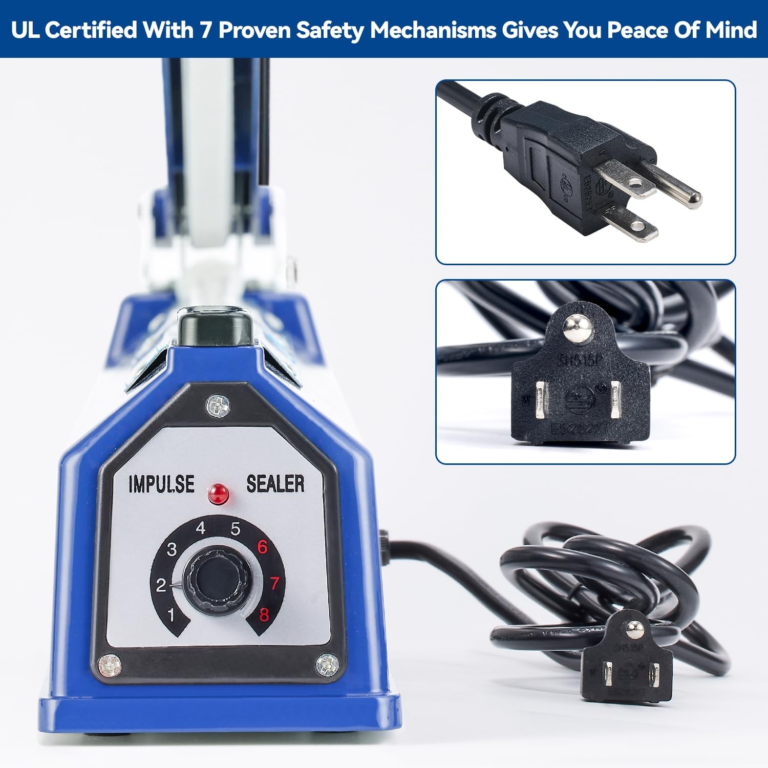 LinsnField Sealer Pro 8″ Impulse Heat Sealer 2mm Sealing Width Manual